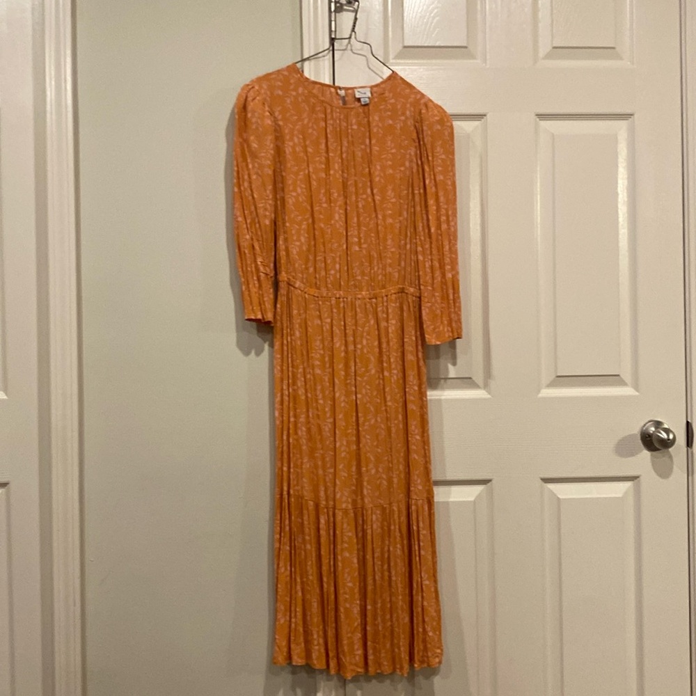 Orange and pink leaf a new day dress